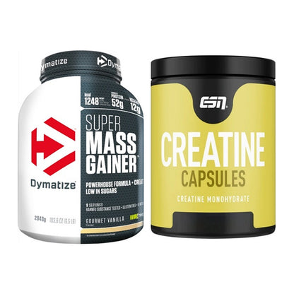 Masseaufbau-Set: Dymatize Super Mass Gainer + ESN Ultrapure Creatine – alle enthaltenen Artikel