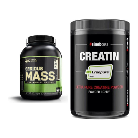 Masseaufbau-Set: Optimum Nutrition Serious + Sinob Creatin CREAPURE – alle enthaltenen Artikel