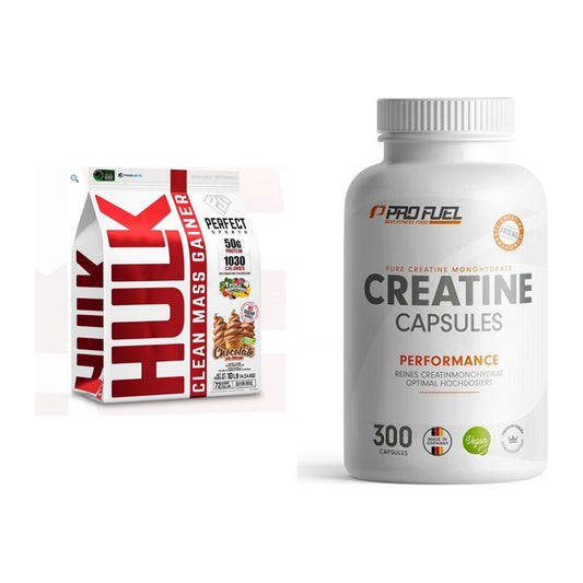 Masseaufbau-Set: Perfect Sports Hulk Clean + ProFuel Creatine – alle enthaltenen Artikel