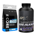 Masseaufbau-Set: FA Nutrition Core Mass + EFX Kre-Alkalyn Nitro PRO – alle enthaltenen Artikel
