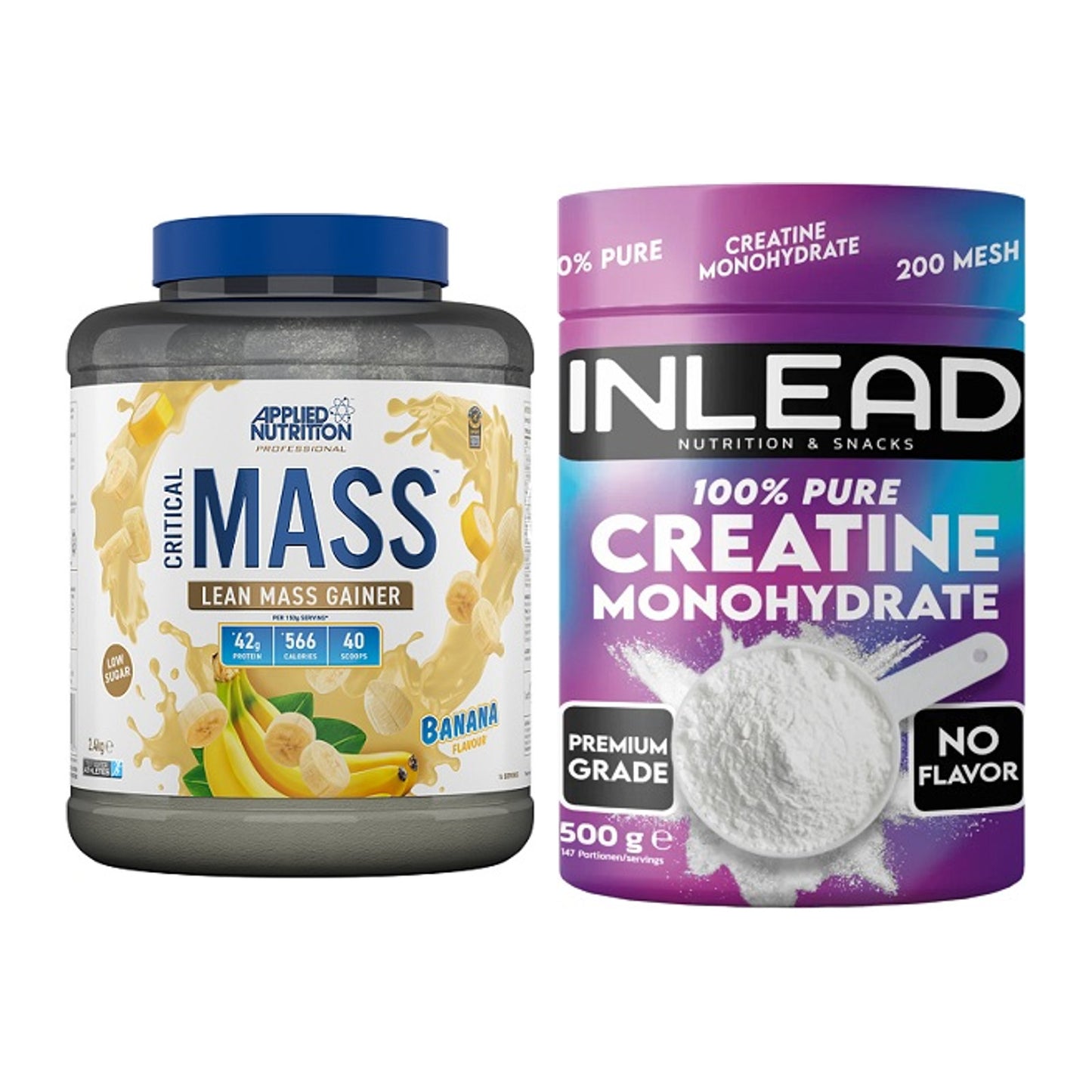 Masseaufbau-Set: Applied Critical Mass + INLEAD Creatine – alle enthaltenen Artikel