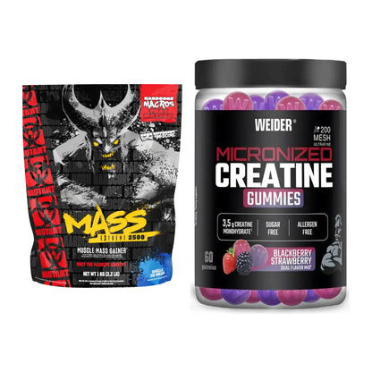 Masseaufbau-Set: Mutant Mass EXTREME 2500 + Weider Micronized – alle enthaltenen Artikel