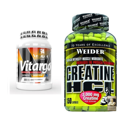 Masseaufbau-Set: FA Vitarade Vitargo + Weider Creatin HCL – alle enthaltenen Artikel