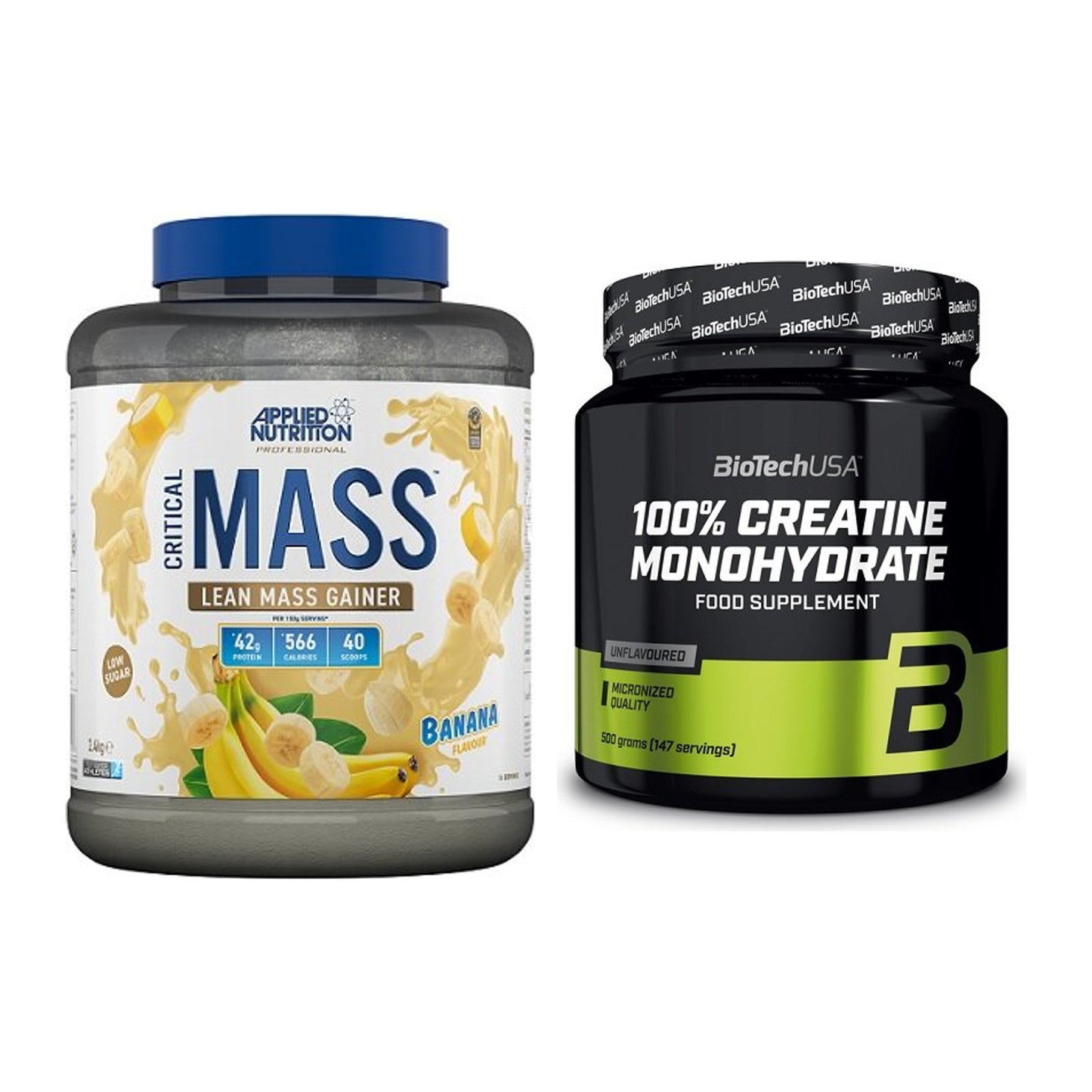 Masseaufbau-Set: Applied Critical Mass + BioTech Creatine – alle enthaltenen Artikel