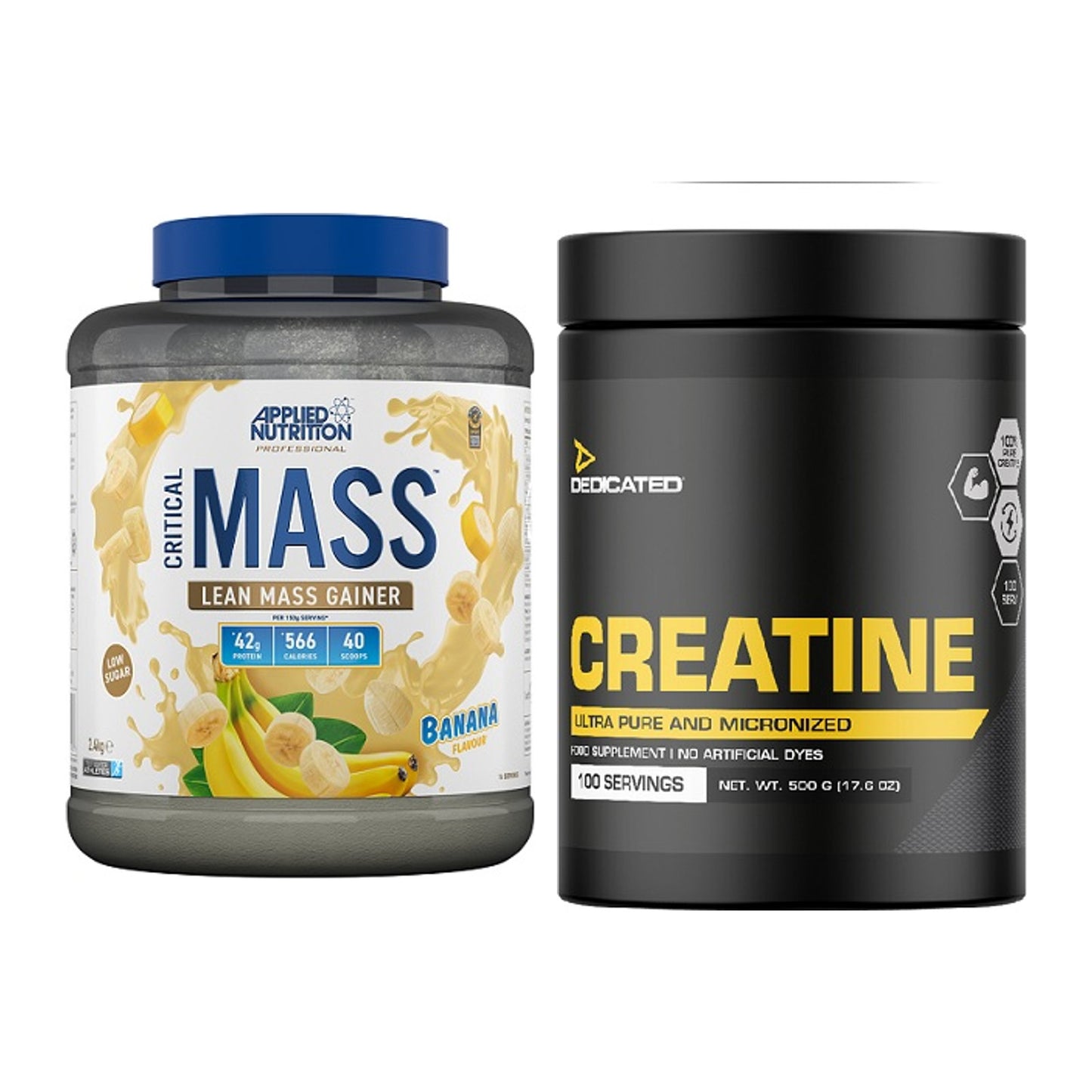 Masseaufbau-Set: Applied Critical Mass + Dedicated Creatine – alle enthaltenen Artikel