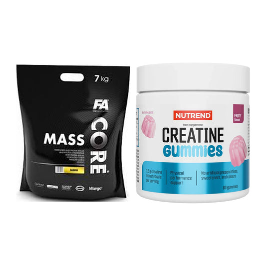 Masseaufbau-Set: FA Nutrition CORE Mass + Nutrend Creatine Gummies – alle enthaltenen Artikel