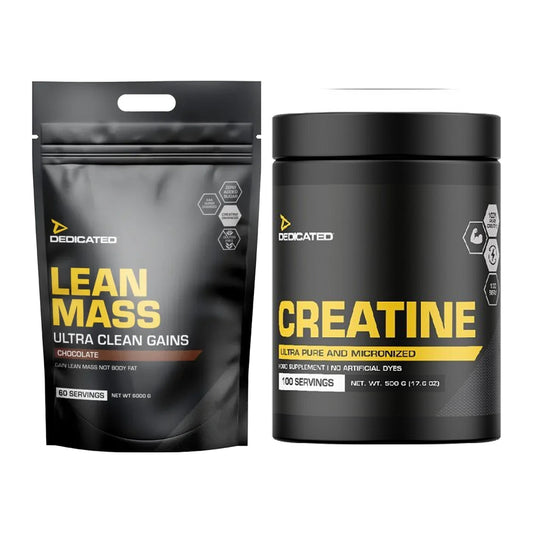 Masseaufbau-Set: Dedicated Lean Mass Gainer + Dedicated Creatine – alle enthaltenen Artikel