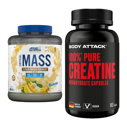 Masseaufbau-Set: Applied Critical Mass + Body Attack 100% Pure – alle enthaltenen Artikel
