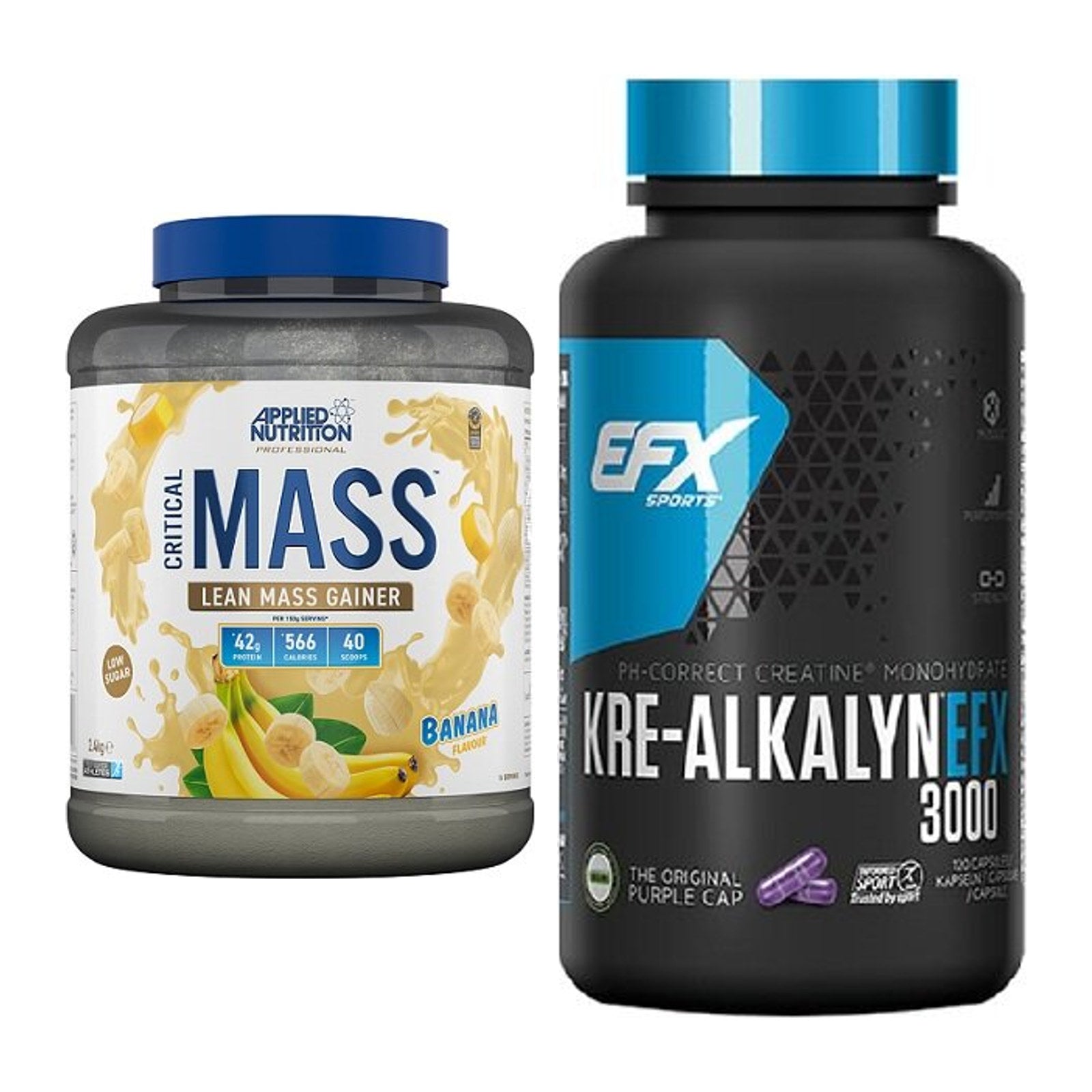 Masseaufbau-Set: Applied Critical Mass + EFX Kre-Alkalyn 3000 – alle enthaltenen Artikel