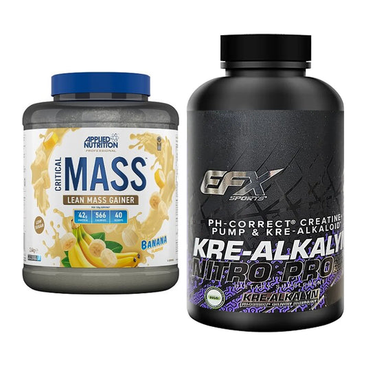 Masseaufbau-Set: Applied Critical Mass + EFX Kre-Alkalyn Nitro PRO – alle enthaltenen Artikel