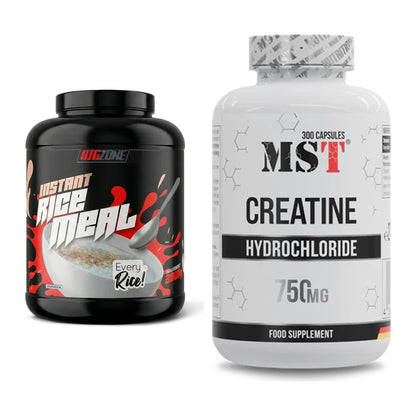 Masseaufbau-Set: Big Zone Rice Meal 3000g Dose + MST Creatine HCL – alle enthaltenen Artikel