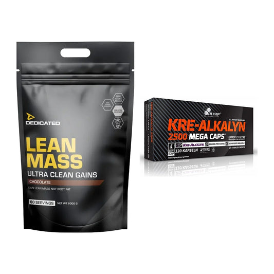 Masseaufbau-Set: Dedicated Lean Mass Gainer + Olimp Kre Alkalyn 2500 – alle enthaltenen Artikel