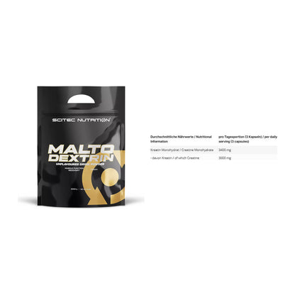 Masseaufbau-Set: Scitec Maltodextrin 2000g + INLEAD Creatine – alle enthaltenen Artikel