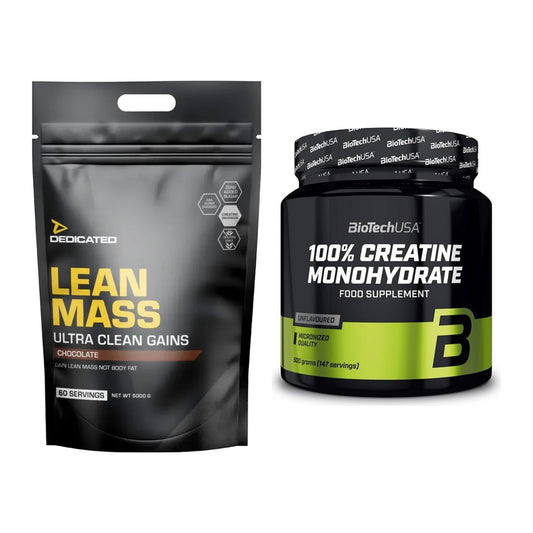 Masseaufbau-Set: Dedicated Lean Mass + BioTech Creatine – alle enthaltenen Artikel