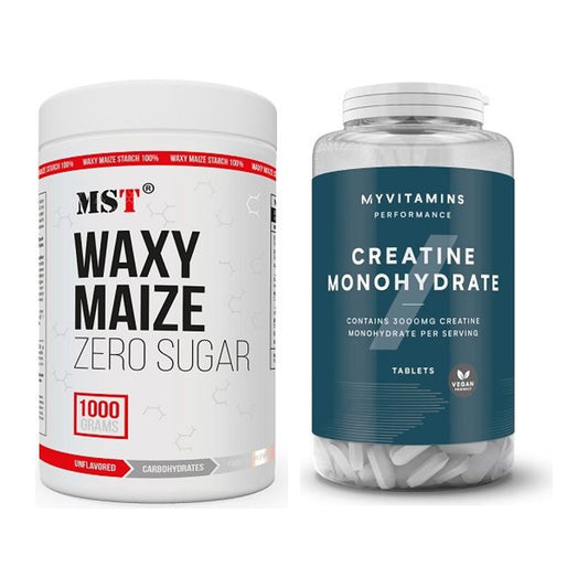 Masseaufbau-Set: MST WAXY MAIZE + MyProtein MyVitamins Creatine – alle enthaltenen Artikel