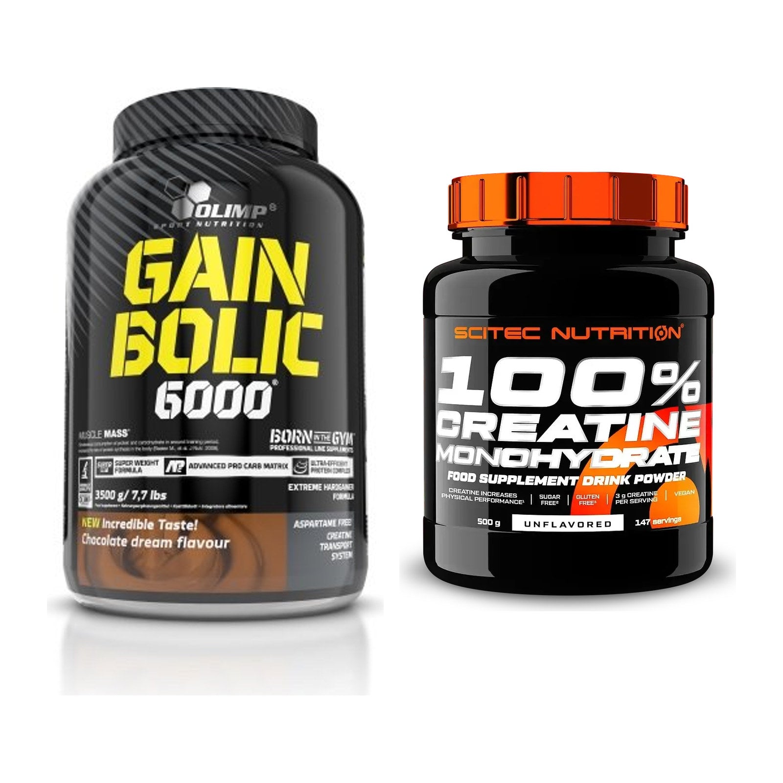 Masseaufbau-Set: Olimp Gain Bolic 6000 + Scitec Creatine Monohydrate – alle enthaltenen Artikel