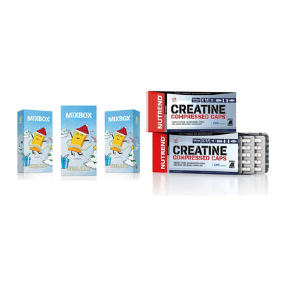Masseaufbau-Set: Sven Jack MIXBOX 49x65g + Nutrend Creatine – alle enthaltenen Artikel