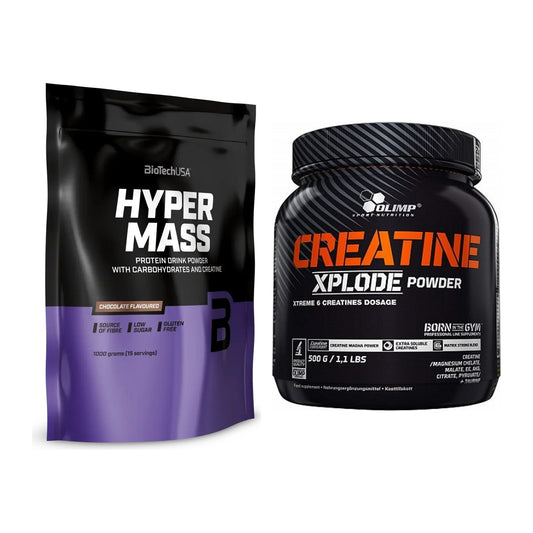 Masseaufbau-Set: BioTech Hyper Mass + Olimp Creatine Xplode – alle enthaltenen Artikel