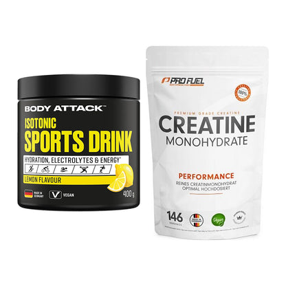 Masseaufbau-Set: Body Attack Isotonic + ProFuel Creatine – alle enthaltenen Artikel
