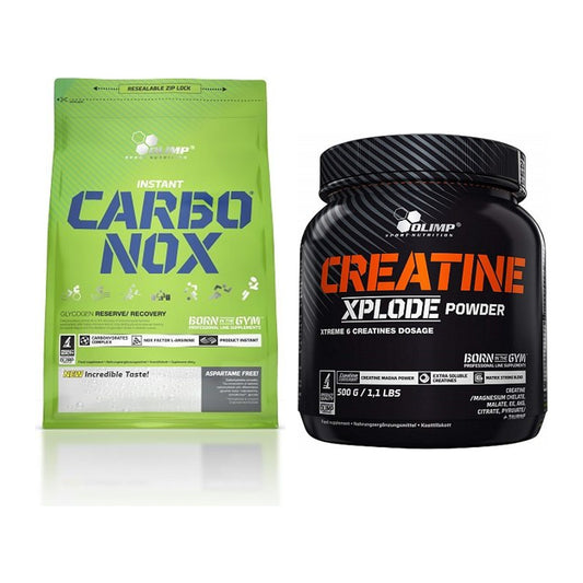 Masseaufbau-Set: Olimp Carbo Nox 1kg + Olimp Creatine Xplode – alle enthaltenen Artikel