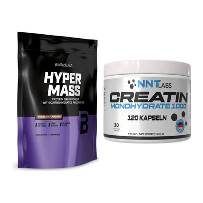 Masseaufbau-Set: BioTech Hyper Mass + NNT Creatin 1000 mg – alle enthaltenen Artikel