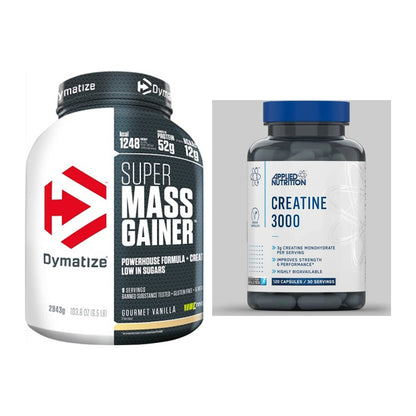 Masseaufbau-Set: Dymatize Super Mass + Applied Nutrition – alle enthaltenen Artikel