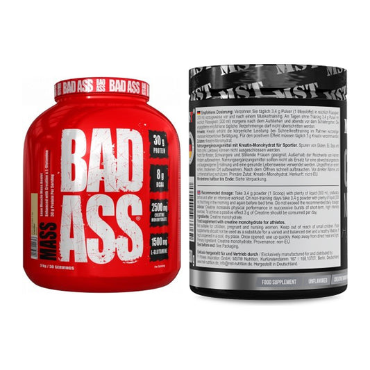 Masseaufbau-Set: BAD ASS MASS + MST Creatin Monohydrate – alle enthaltenen Artikel