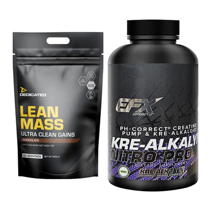 Masseaufbau-Set: Dedicated Lean Mass + EFX Kre-Alkalyn Nitro PRO – alle enthaltenen Artikel