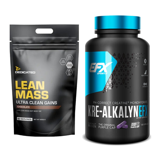 Masseaufbau-Set: Dedicated Lean Mass Gainer + EFX Kre-Alkalyn – alle enthaltenen Artikel