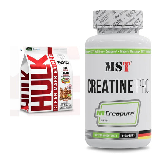 Masseaufbau-Set: Perfect Sports Hulk Clean + MST Creatine Pro CREAPURE – alle enthaltenen Artikel