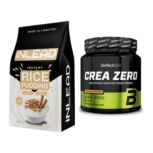 Masseaufbau-Set: INLEAD Instant Rice Pudding + BioTech Crea Zero – alle enthaltenen Artikel