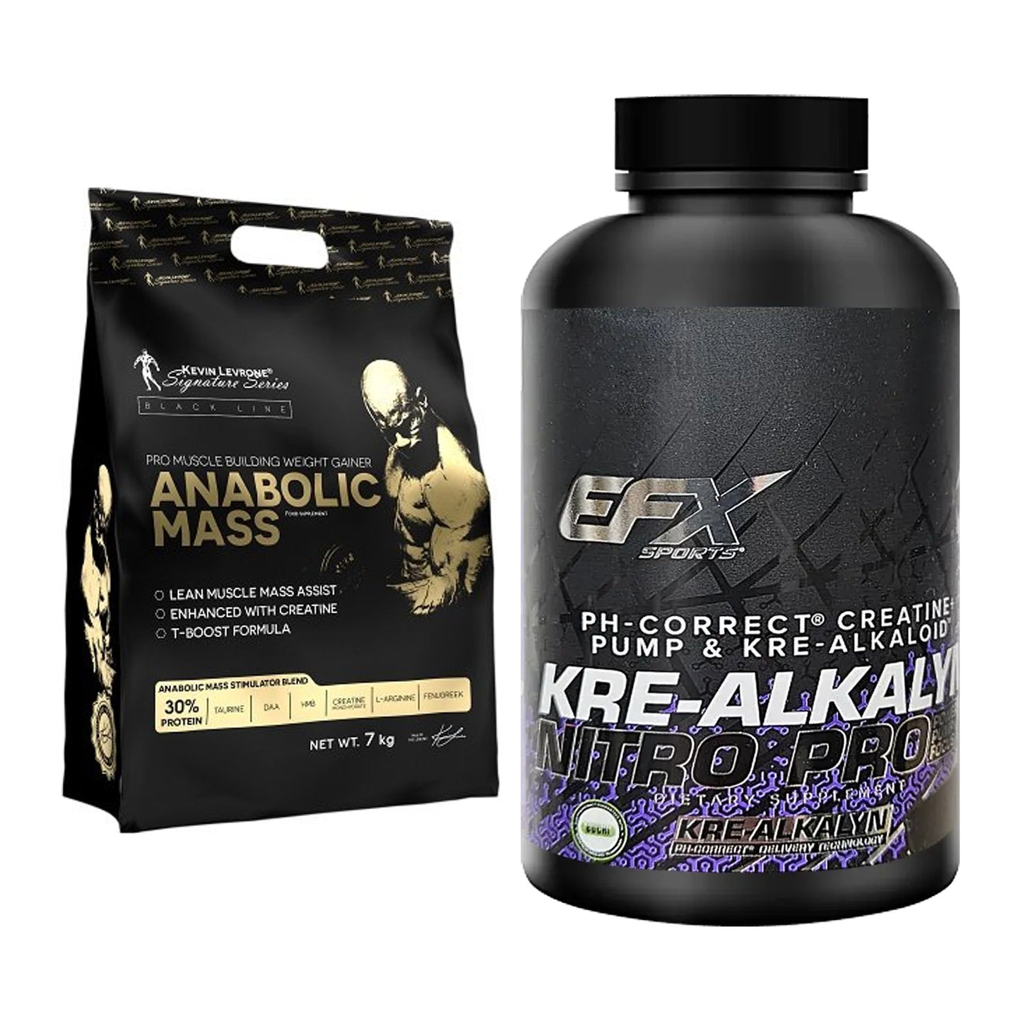 Masseaufbau-Set: Kevin Levrone Anabolic + EFX Kre-Alkalyn PRO 120 – alle enthaltenen Artikel