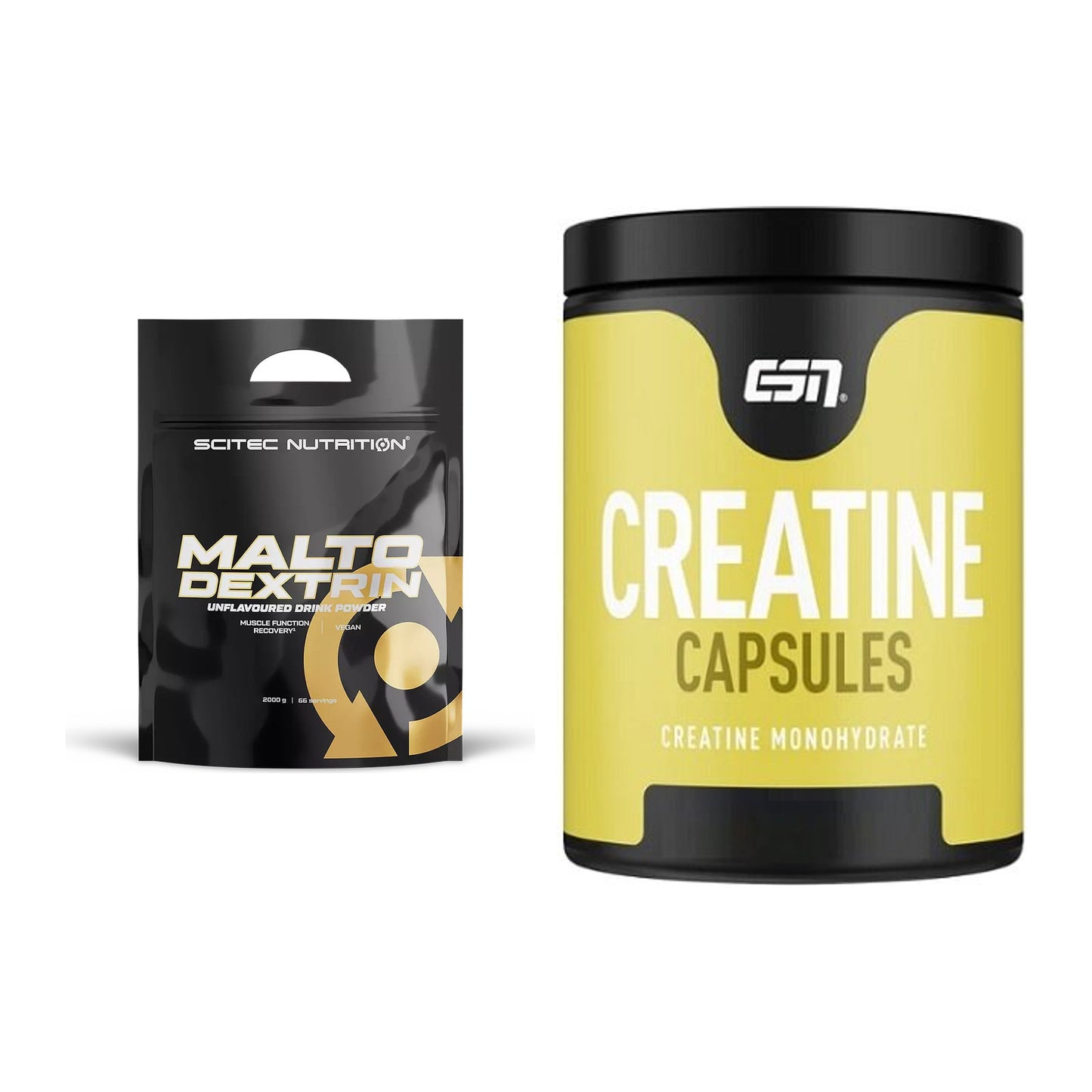 Masseaufbau-Set: Scitec Maltodextrin 2000g + ESN Ultrapure Creatine – alle enthaltenen Artikel