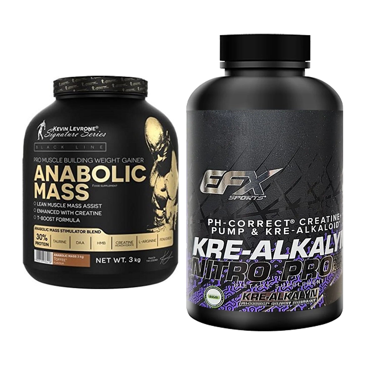 Masseaufbau-Set: Kevin Levrone Anabolic + EFX Kre-Alkalyn PRO 120 – alle enthaltenen Artikel