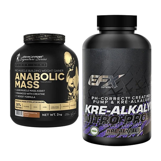 Masseaufbau-Set: Kevin Levrone Anabolic + EFX Kre-Alkalyn PRO 120 – alle enthaltenen Artikel