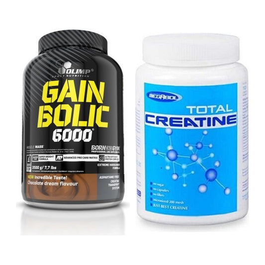 Masseaufbau-Set: Olimp Gain Bolic 6000 + Megabol Total Creatine – alle enthaltenen Artikel
