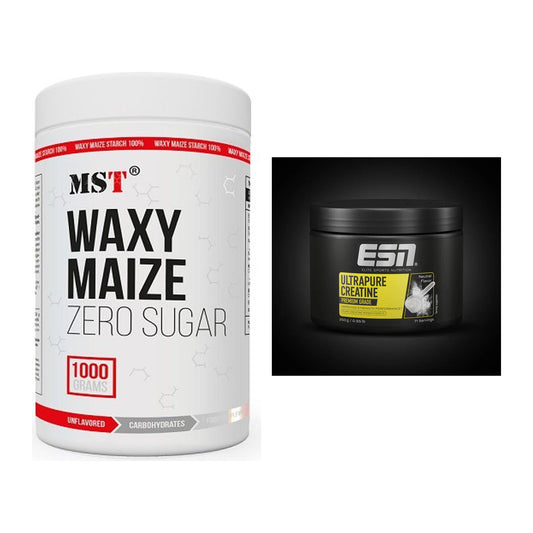 Masseaufbau-Set: MST WAXY MAIZE + ESN Ultrapure Creatine Monohydrate – alle enthaltenen Artikel