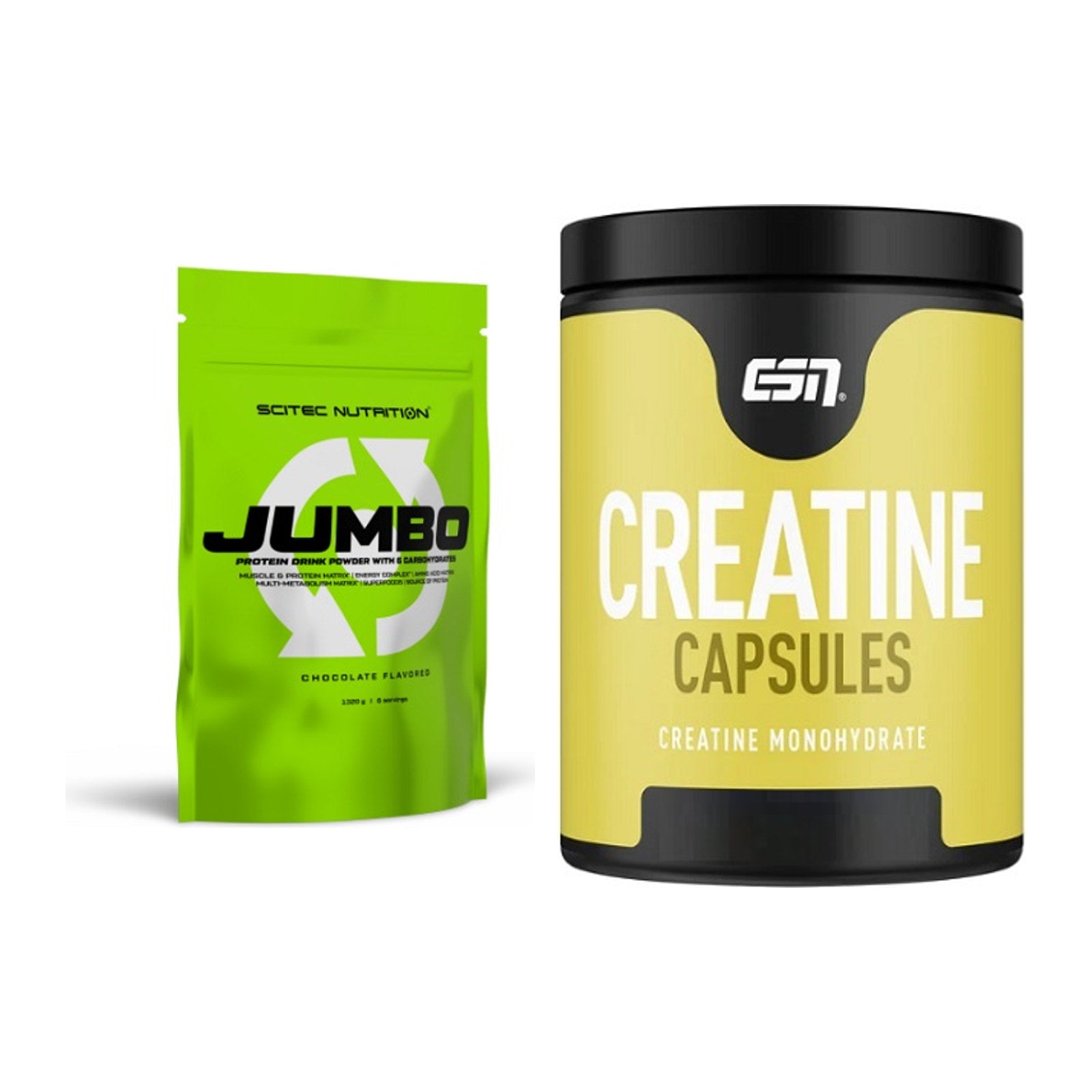 Masseaufbau-Set: Scitec Jumbo + ESN Ultrapure Creatine – alle enthaltenen Artikel