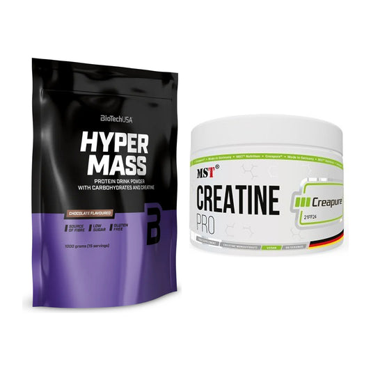 Masseaufbau-Set: BioTech Hyper Mass + MST Creatin Pro CREAPURE – alle enthaltenen Artikel