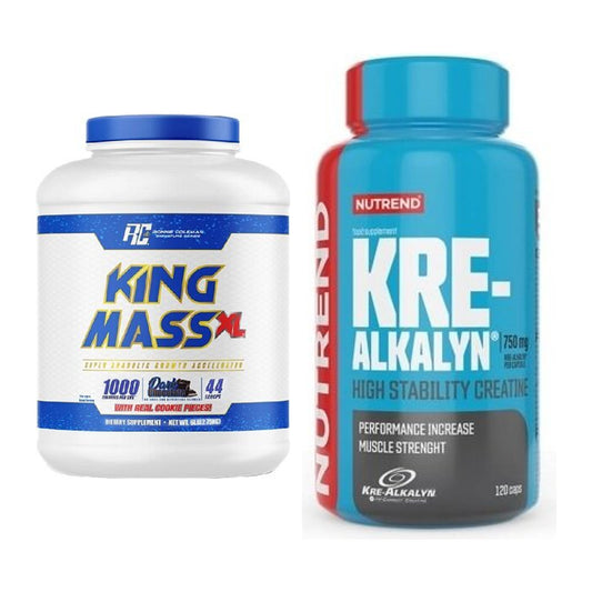 Masseaufbau-Set: Ronie Coleman RCSS King Mass XL + Nutrend Kre-Alkalyn – alle enthaltenen Artikel