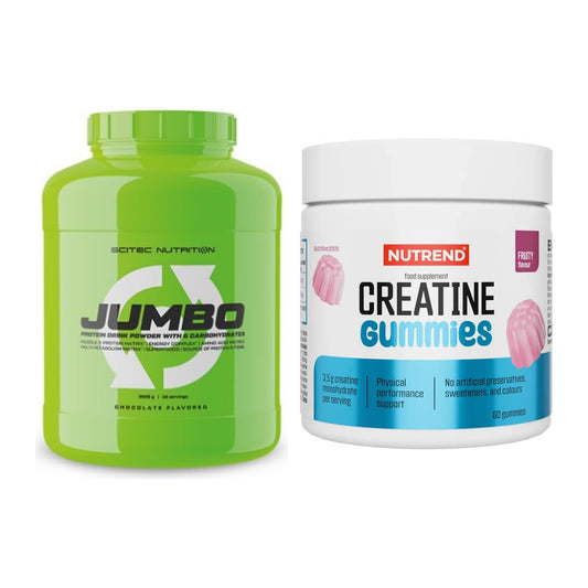 Masseaufbau-Set: Scitec Jumbo + Nutrend Creatine Gummies Fruity – alle enthaltenen Artikel