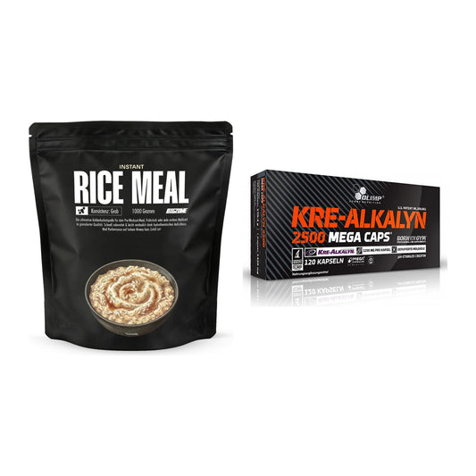 Masseaufbau-Set: Big Zone Instant Rice + Olimp Kre Alkalyn 2500 – alle enthaltenen Artikel