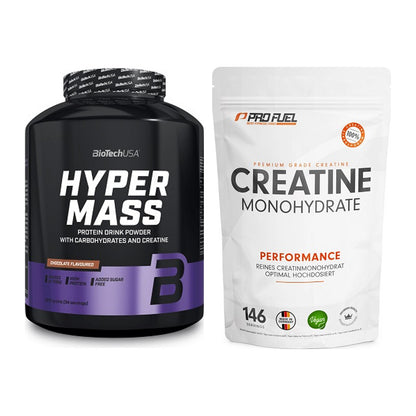 Masseaufbau-Set: BioTech Hyper Mass 2270g + ProFuel Creatine – alle enthaltenen Artikel