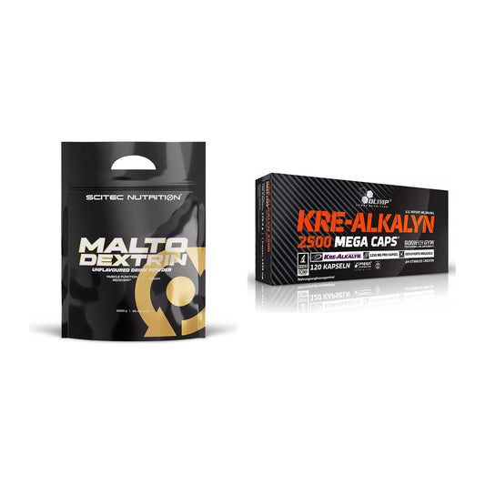 Masseaufbau-Set: Scitec Maltodextrin 2000g + Olimp Kre Alkalyn 2500 – alle enthaltenen Artikel