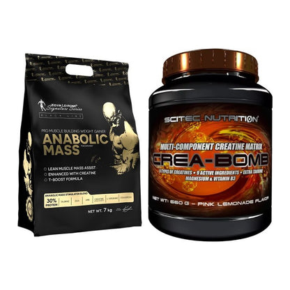Masseaufbau-Set: Kevin Levrone Anabolic Mass + Scitec Crea-Bomb – alle enthaltenen Artikel