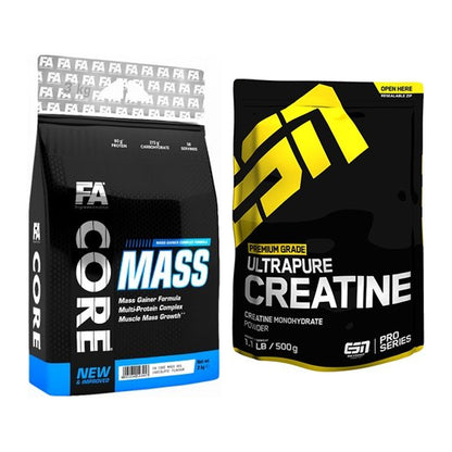 Masseaufbau-Set: FA Nutrition Core Mass + ESN Ultrapure Creatine – alle enthaltenen Artikel