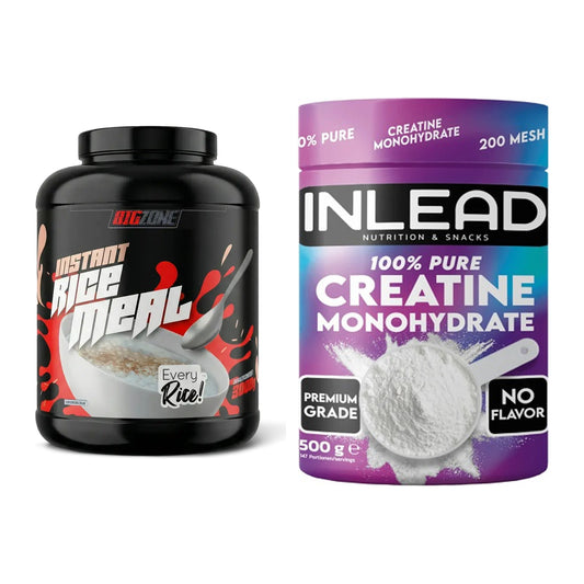 Masseaufbau-Set: Big Zone Rice Meal 3000g + INLEAD Creatine – alle enthaltenen Artikel