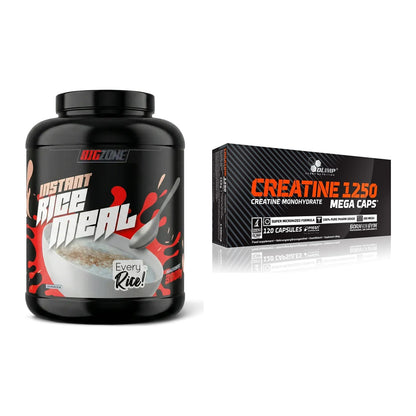 Masseaufbau-Set: Big Zone Rice Meal 3000g + Olimp Creatine Mega Caps – alle enthaltenen Artikel