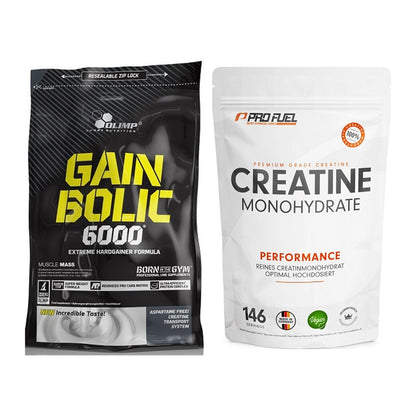 Masseaufbau-Set: Olimp Gain Bolic 6000 + ProFuel Creatine Monohydrate – alle enthaltenen Artikel