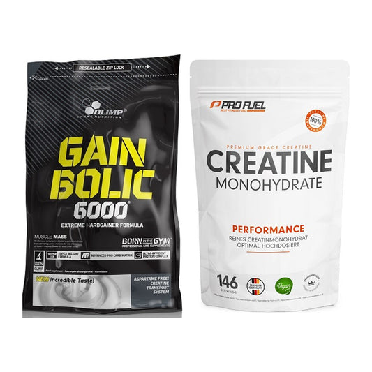 Masseaufbau-Set: Olimp Gain Bolic 6000 + ProFuel Creatine Monohydrate – alle enthaltenen Artikel